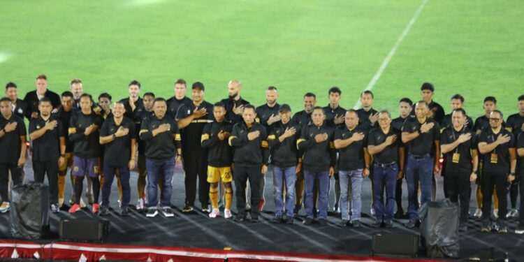 Bupati Lampung Tengah Hadiri Launching Bhayangkara Presisi Lampung FC Bersama Kapolri & Menpora